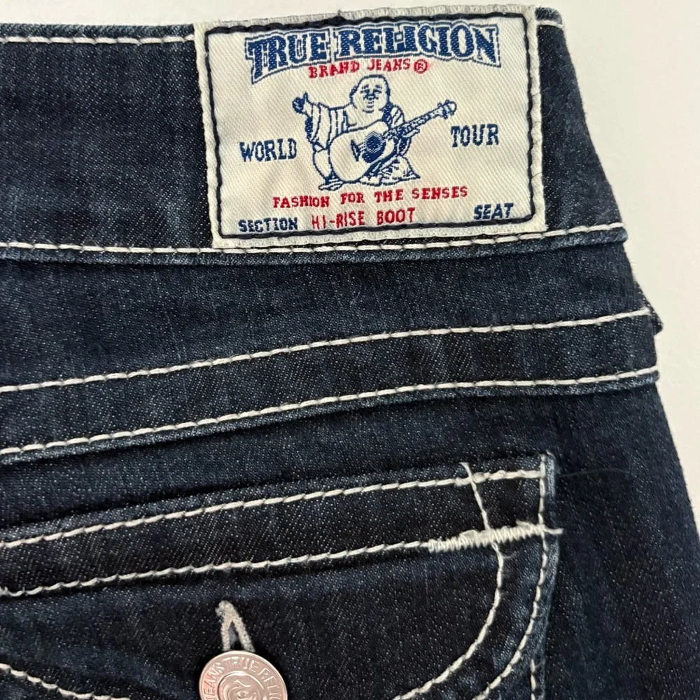 True Religion Women's Dark Blue Straight Leg Jeans - Picture 3 of 10